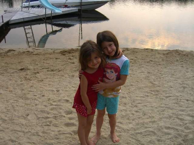 Emily and Abby at Camp